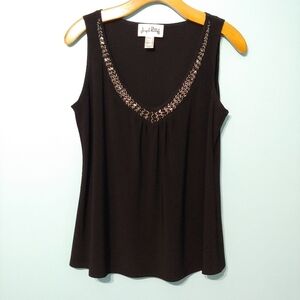 Joseph Ribkoff Sleeveless Black Tank Top, Sz 8